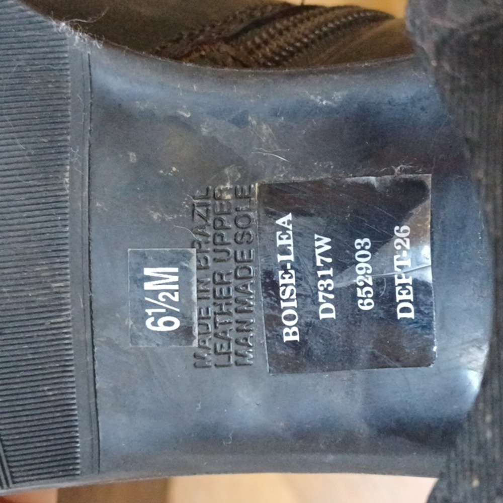BP Dark Green Vintage Square Toe Boots - Size 6.5 - Picture 6 of 7